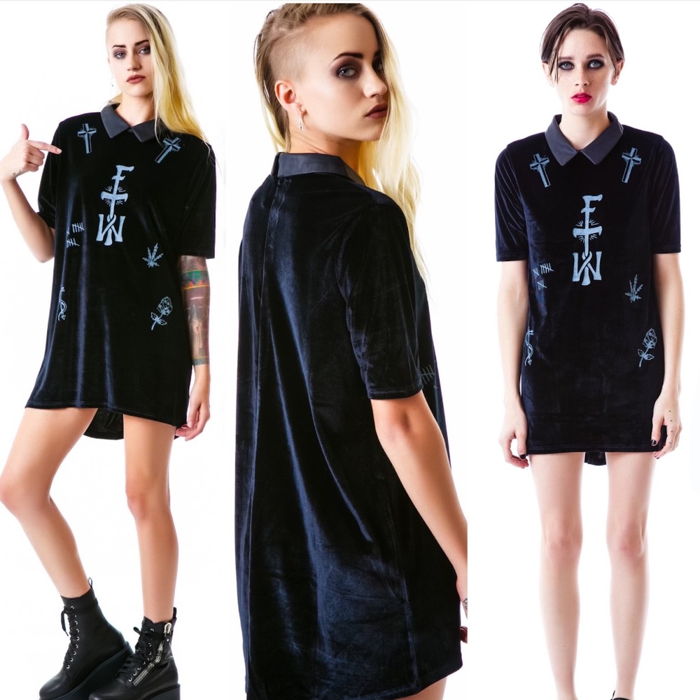 UNIF FTW Velvet Dress - Picture 1 of 3